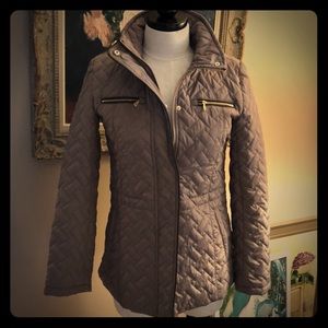 NWT Cole Haan quilted jacket coat ( cashew)
